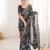 black color marble patta fabric stylish festive special saree