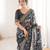 black color marble patta fabric stylish festive special saree