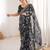 black color marble patta fabric stylish festive special saree