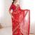 red color marble patta fabric stylish festive special saree