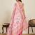 pink color beautiful silk blend blended meenakari designer ethnic partywear saree