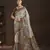 off white color crepe silk blend fabric designer foil printed saree