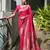 pink color banarasi silk blend fabric designer partywear saree