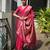pink color banarasi silk blend fabric designer partywear saree