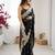 black color fendy chiffon fabric beautiful embroidered saree