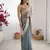 grey color fendy chiffon fabric beautiful embroidered saree
