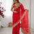 red color fendy chiffon fabric beautiful embroidered saree