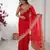 red color fendy chiffon fabric beautiful embroidered saree