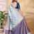 sky blue color lichi art silk fabric beautiful woven designer saree