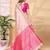 pink color lichi art silk fabric beautiful woven designer saree