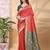 red color lichi art silk fabric beautiful woven designer saree