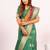 parrot green color banarasi art silk fabric designer partywear saree