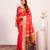 red color banarasi art silk fabric designer partywear saree
