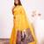 yellow color banarasi art silk fabric designer partywear saree
