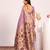 purple color muga cotton fabric paithani weaving designer partywear saree