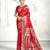 red color banarasi art silk woven designer saree