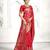 red color banarasi art silk woven designer saree