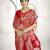 red color banarasi art silk woven designer saree