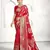 red color banarasi art silk woven designer saree