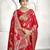 red color banarasi art silk woven designer saree