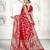 red color banarasi art silk woven designer saree