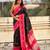 black color soft silk blend woven designer saree for ceremonial looks