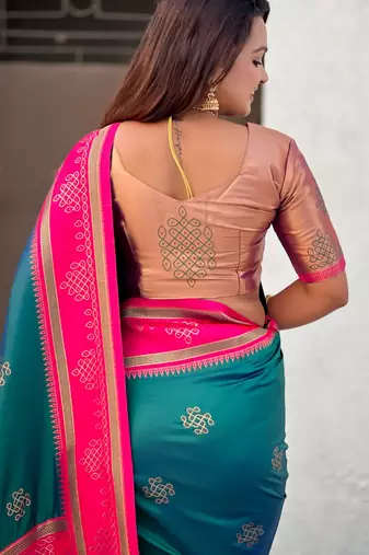 rama soft silk blend woven saree ceremonial looks