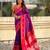 purple color soft silk blend woven designer saree for ceremonial looks
