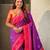 purple color soft silk blend woven designer saree for ceremonial looks
