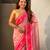 pink color soft silk blend woven designer saree for ceremonial looks