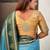 sky blue color soft silk blend woven designer saree for ceremonial looks