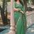 green color crush silk blend fabric designer embroidered wedding special saree