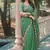 green color crush silk blend fabric designer embroidered wedding special saree