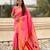 baby pink color soft silk blend fabric  woven paithani designer cultural rich saree