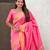 baby pink color soft silk blend fabric  woven paithani designer cultural rich saree