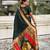 green color soft silk blend fabric  woven paithani designer cultural rich saree