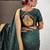 green color soft silk blend fabric  woven paithani designer cultural rich saree