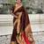 coffee color soft silk blend fabric  woven paithani designer cultural rich saree