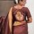 coffee color soft silk blend fabric  woven paithani designer cultural rich saree
