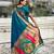 sky blue color soft silk blend fabric  woven paithani designer cultural rich saree