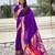 purple color soft silk blend fabric  woven paithani designer cultural rich saree