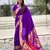 purple color soft silk blend fabric  woven paithani designer cultural rich saree