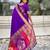 purple color soft silk blend fabric  woven paithani designer cultural rich saree