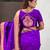 purple color soft silk blend fabric  woven paithani designer cultural rich saree