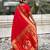 red color soft silk blend fabric  woven paithani designer cultural rich saree