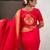 red color soft silk blend fabric  woven paithani designer cultural rich saree