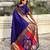 violet color soft silk blend fabric  woven paithani designer cultural rich saree