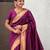wine color soft silk blend fabric  woven paithani designer cultural rich saree