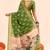 green color cotton art silk fabric designer digital printed saree