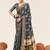 grey color cotton art silk fabric designer digital printed saree